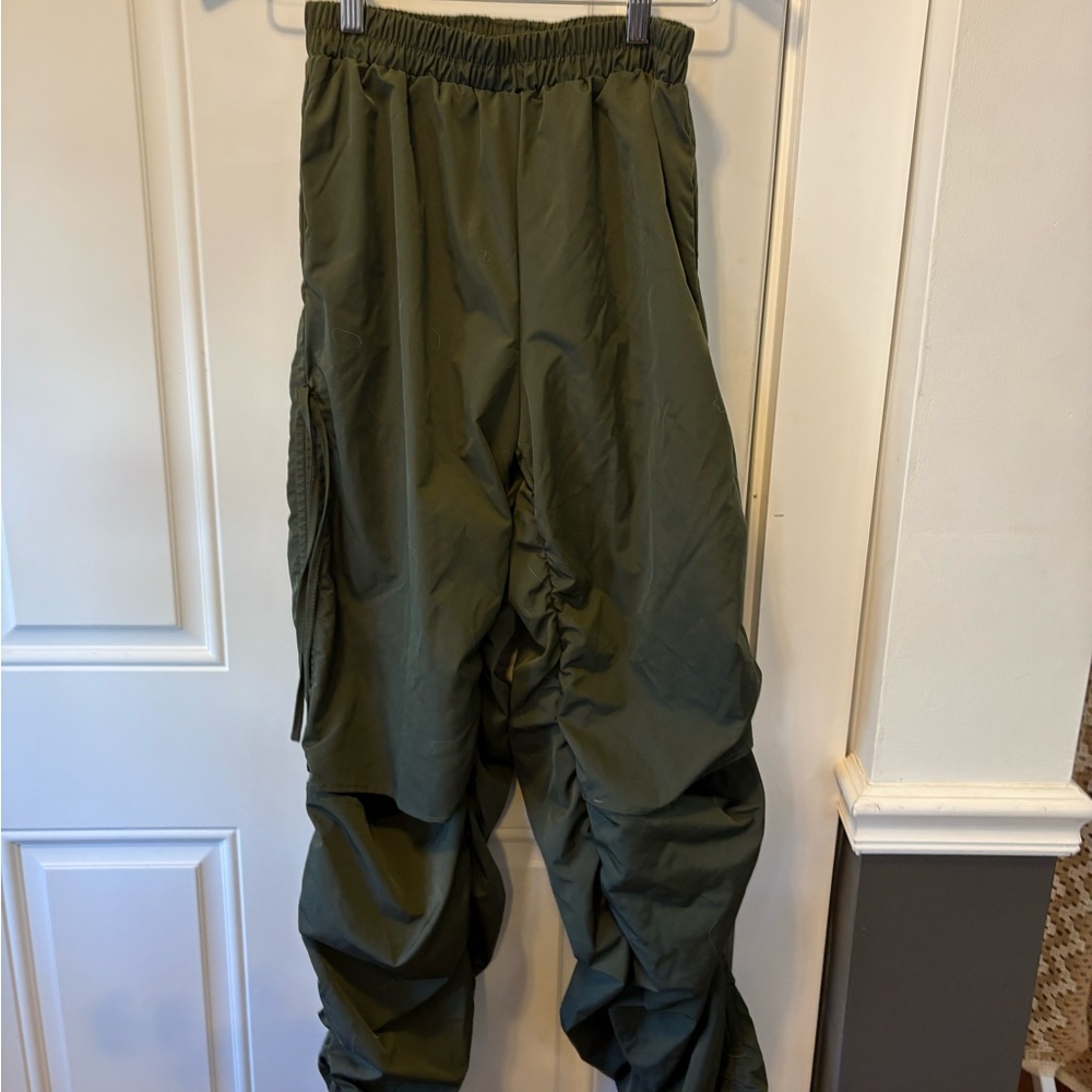 Stylish Green Ruched Pants